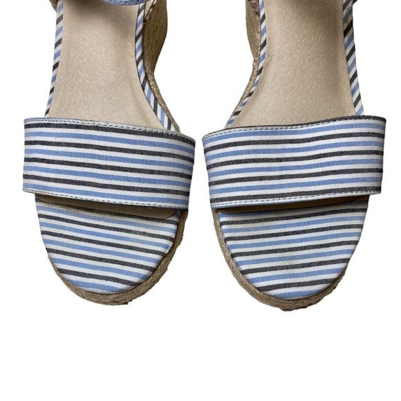LifeStride Women's Tango Espadrille Wedge‎ Sandal Blue Multi Striped Size 8M - Picture 7 of 12